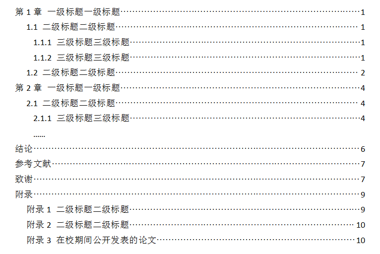 2019届本科毕业论文格式参考以及字体要求,以湖南工业